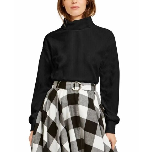 Bar III- Cozy Turtleneck Top - Picture 1 of 9